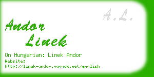 andor linek business card